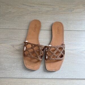 SCHUTZ Brown Woven Sandals